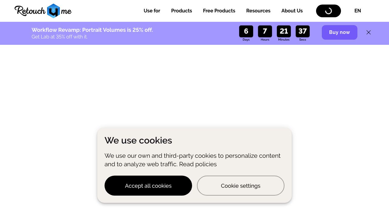 Retouch4me website screenshot
