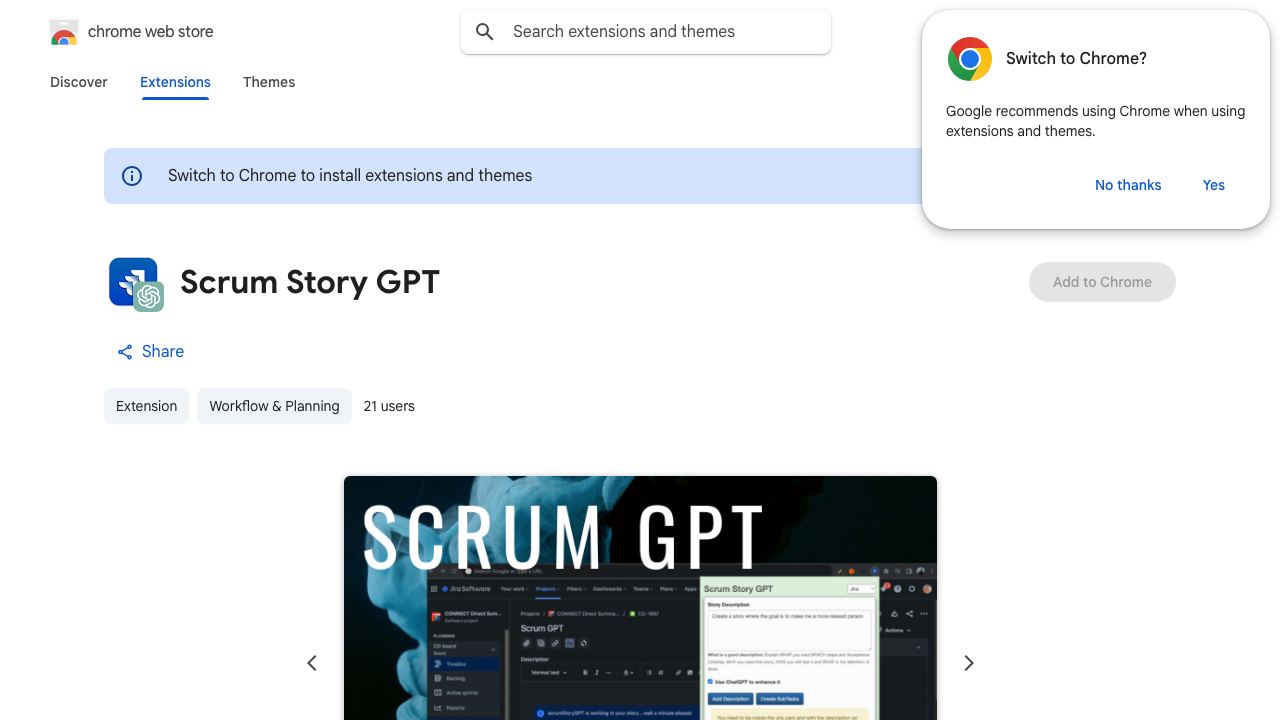 Scrum Story GPT 网站截图