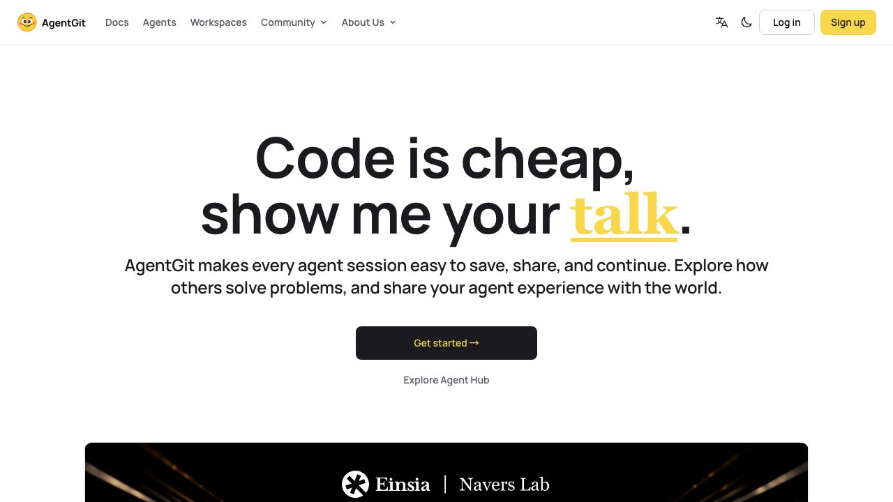 AgentGit website screenshot