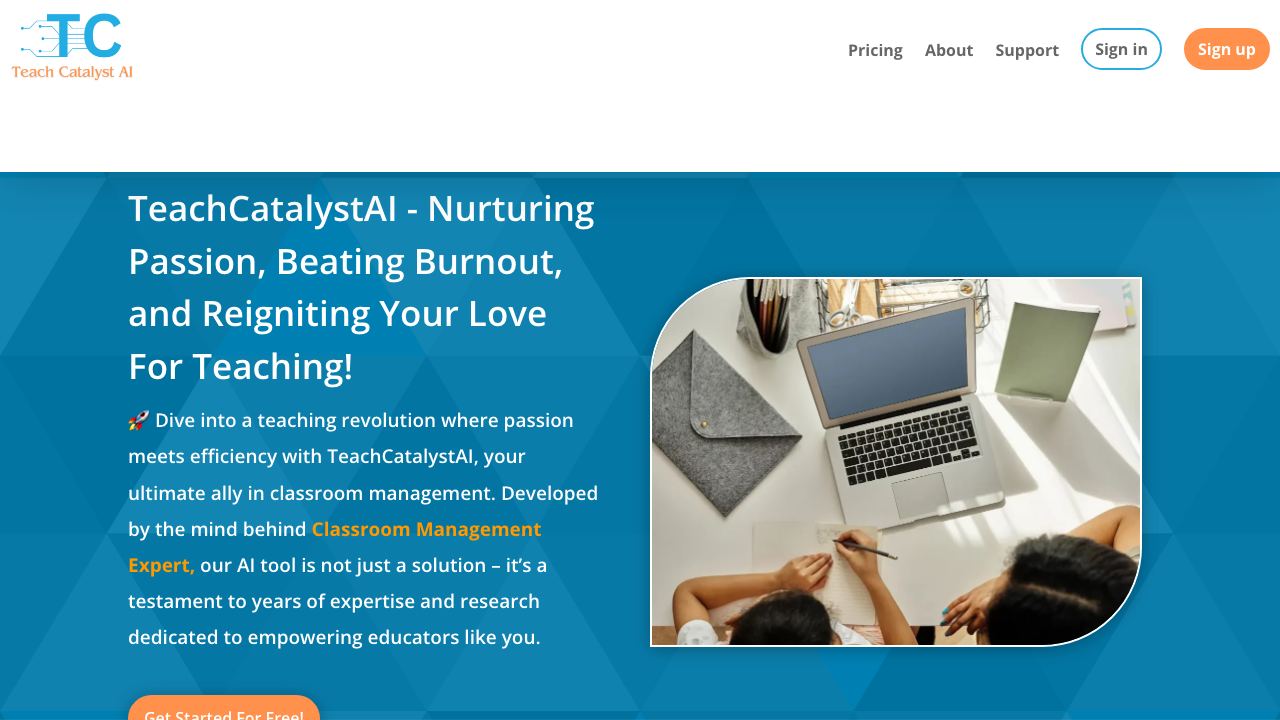 Teach Catalyst AI 网站截图