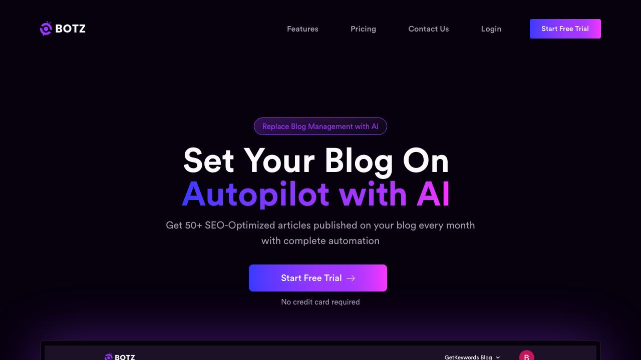 GetBotz website screenshot