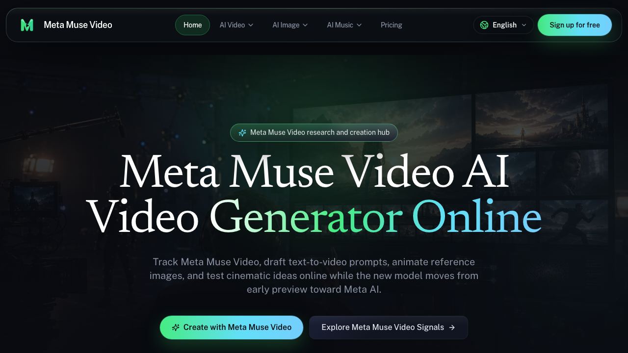 MuseVideo website screenshot
