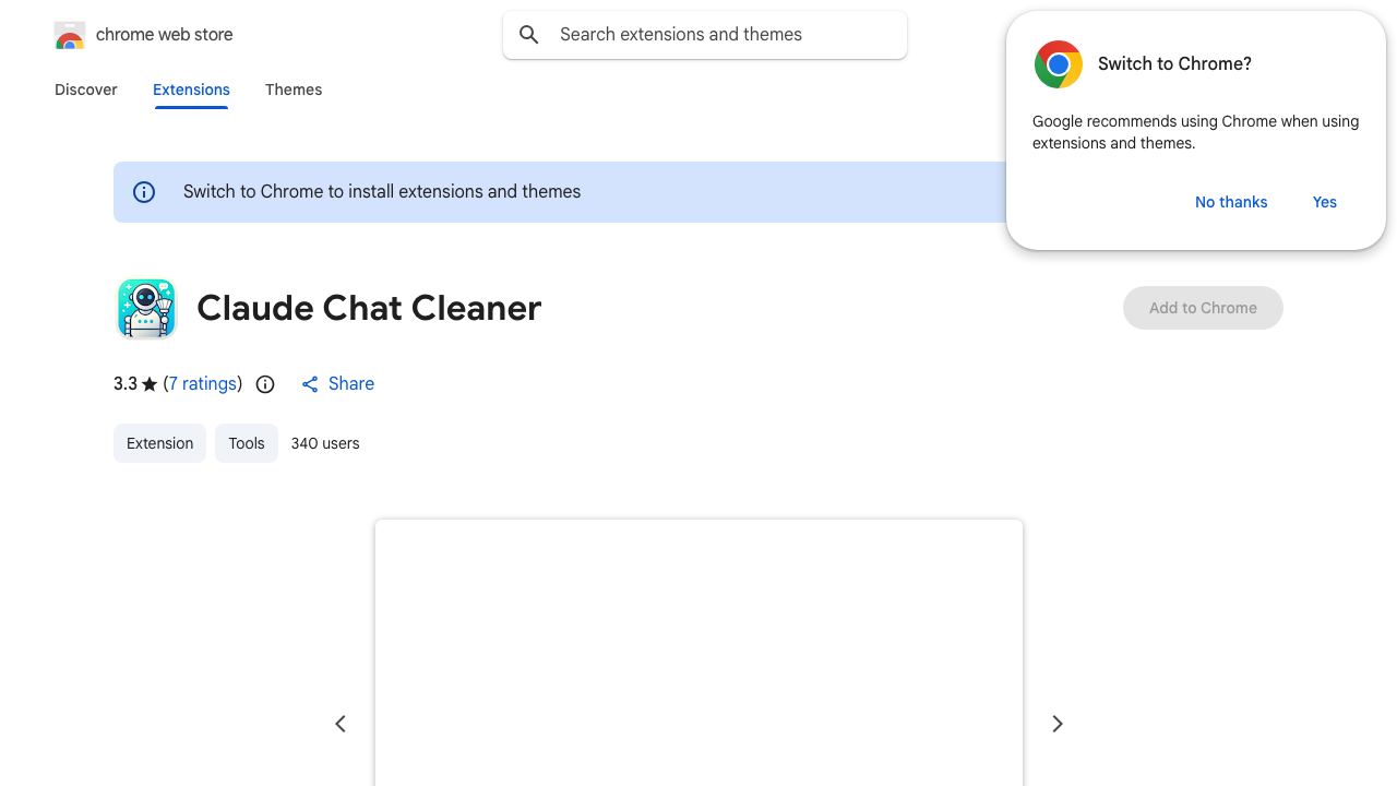 Claude Chat Cleaner 网站截图