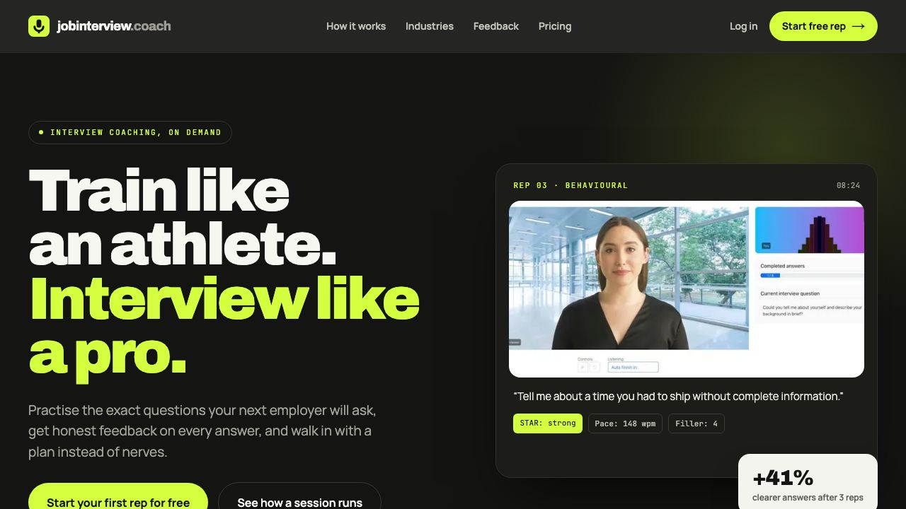 AI Job Interview Coach 网站截图