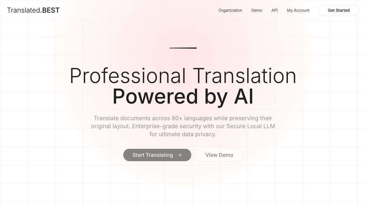 Translated.BEST 网站截图