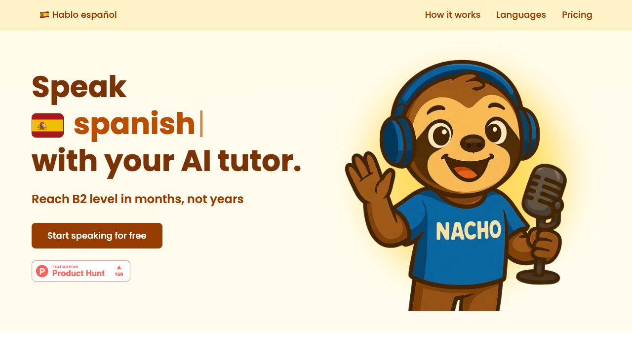 Hablo.pro 网站截图