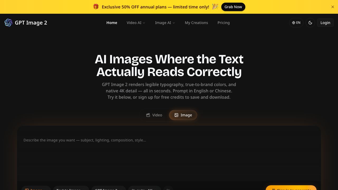 GPT Image 2 - 1 website screenshot