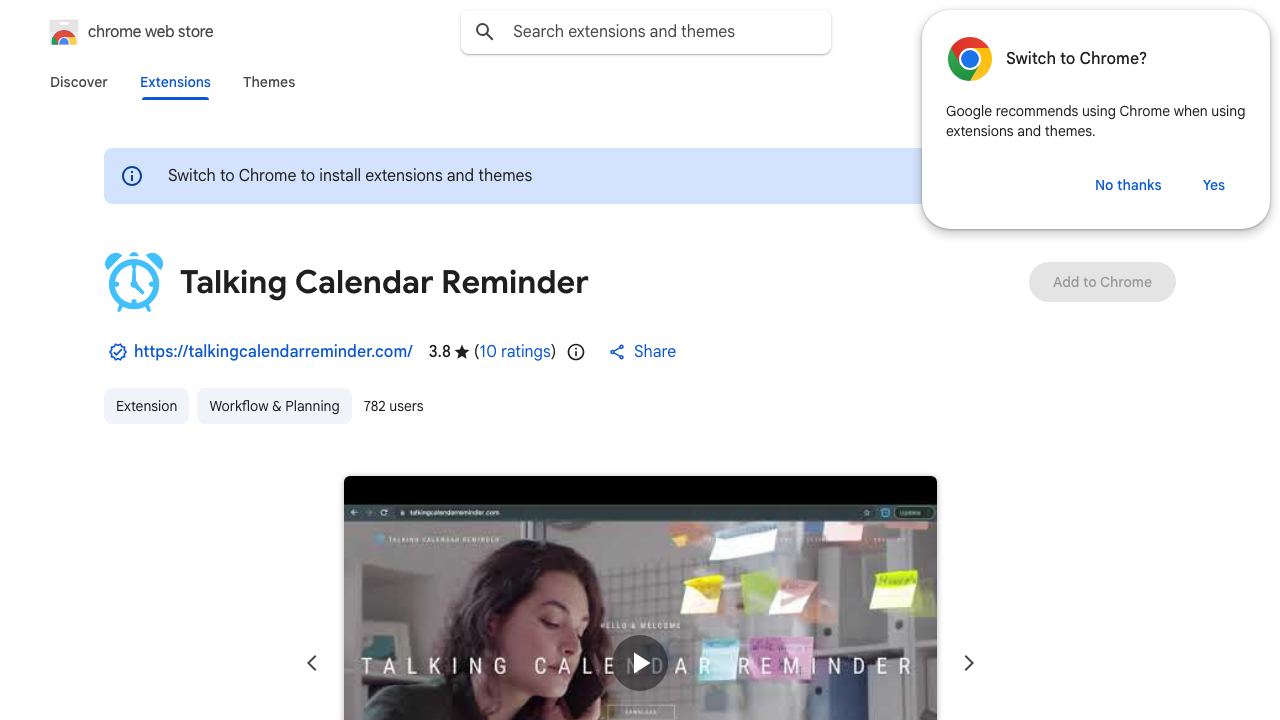 Talking Calendar Reminder 网站截图
