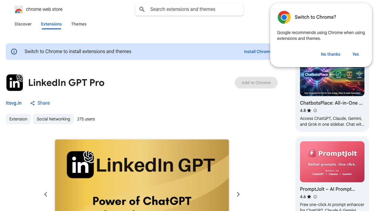 LinkedIn GPT Pro 网站截图