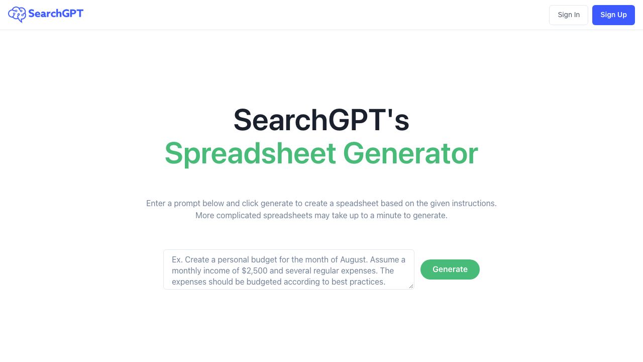 SearchGPT 网站截图