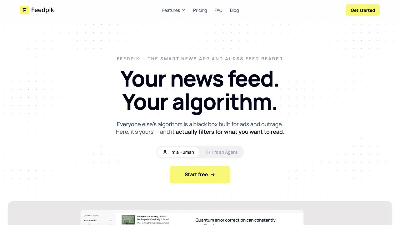 Feedpik 网站截图