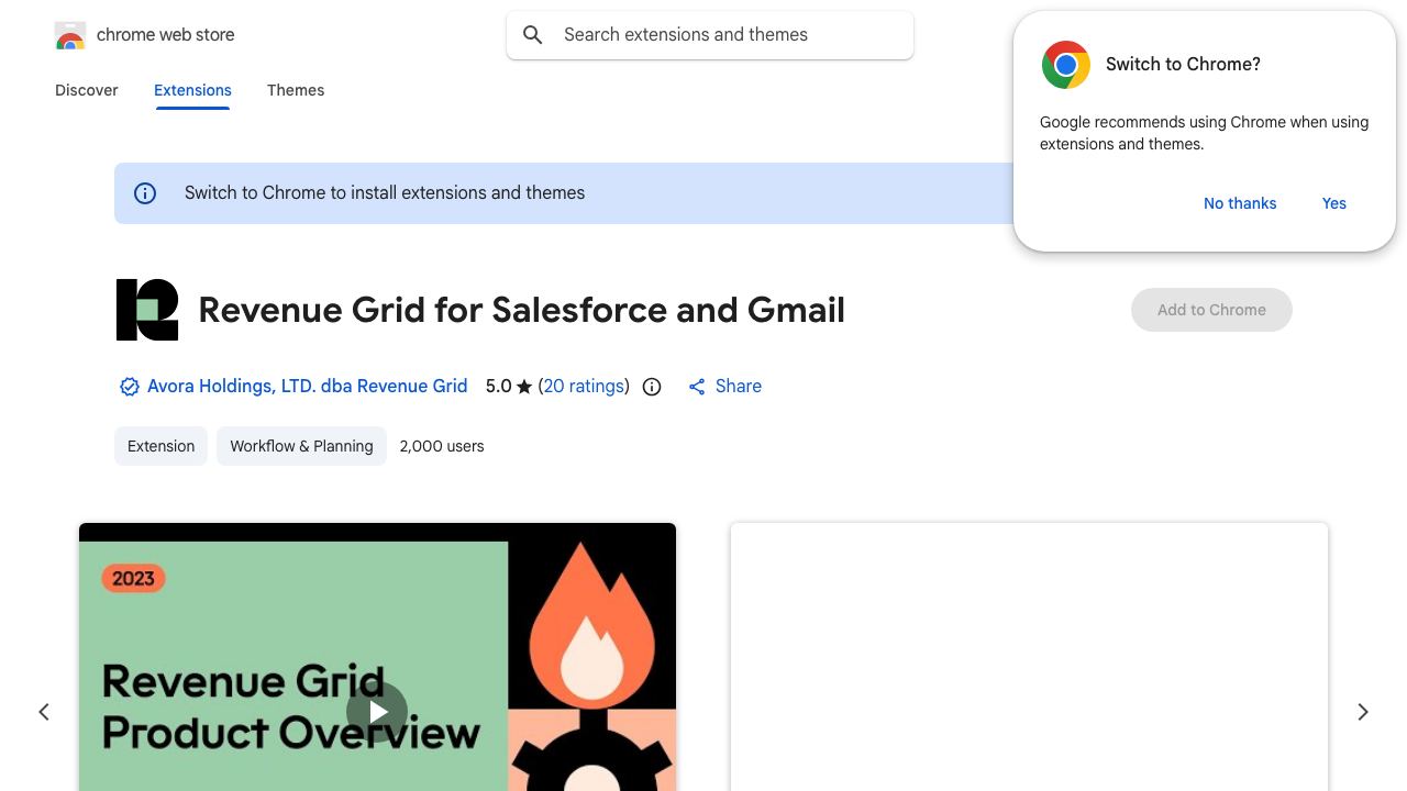 Revenue Grid for Salesforce and Gmail 网站截图