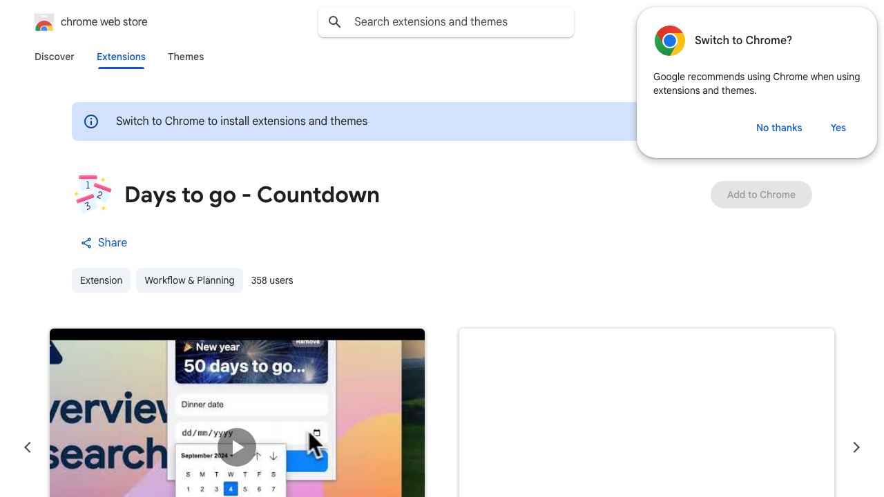 Days to go - Countdown 网站截图