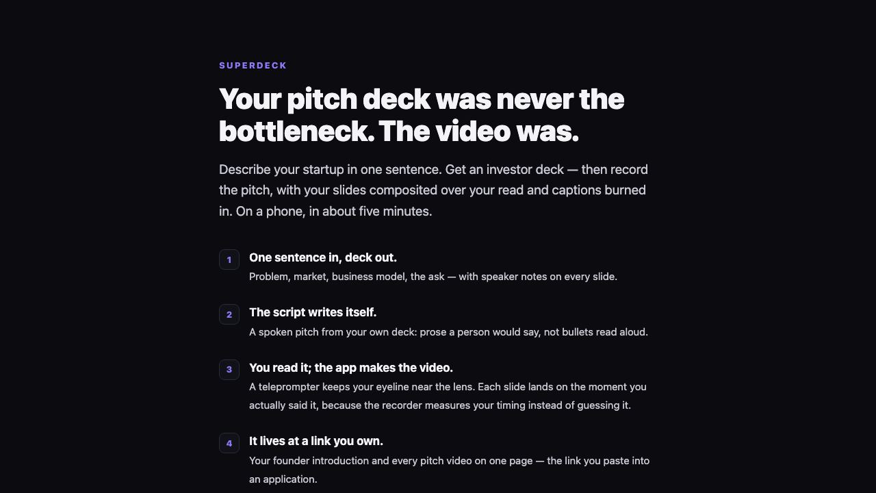 SuperDeck 网站截图
