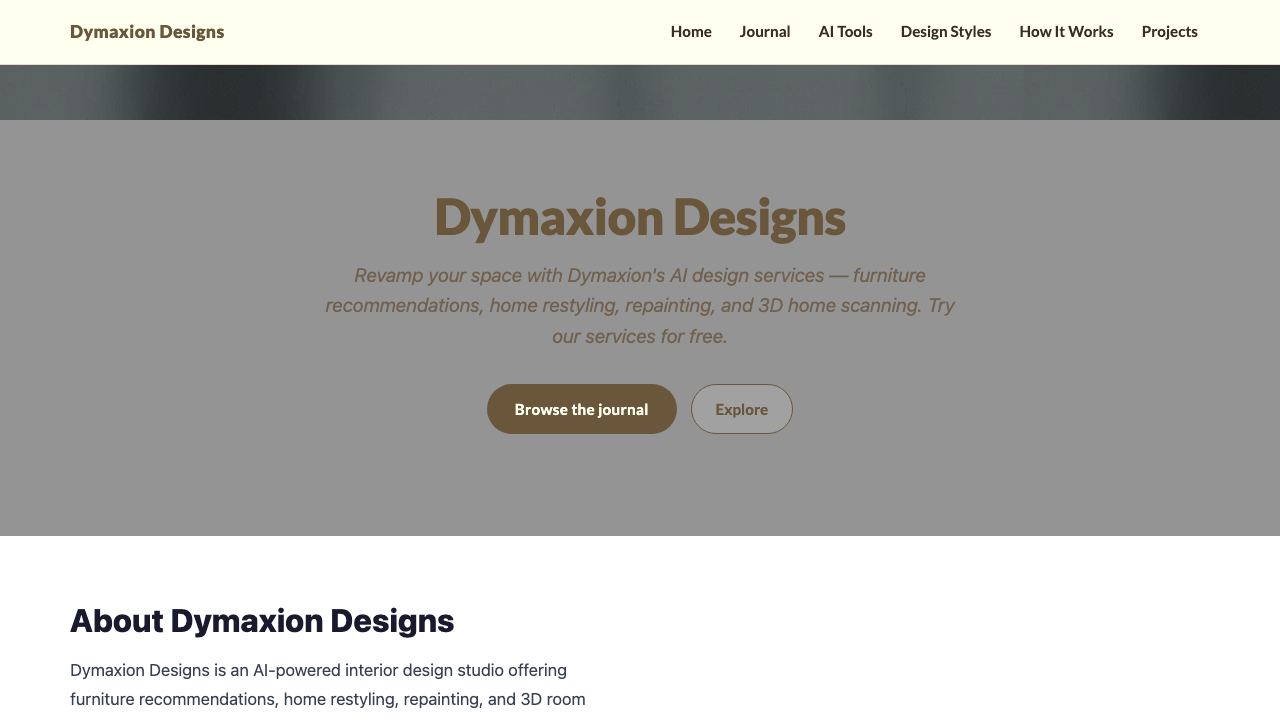 Dymaxion website screenshot
