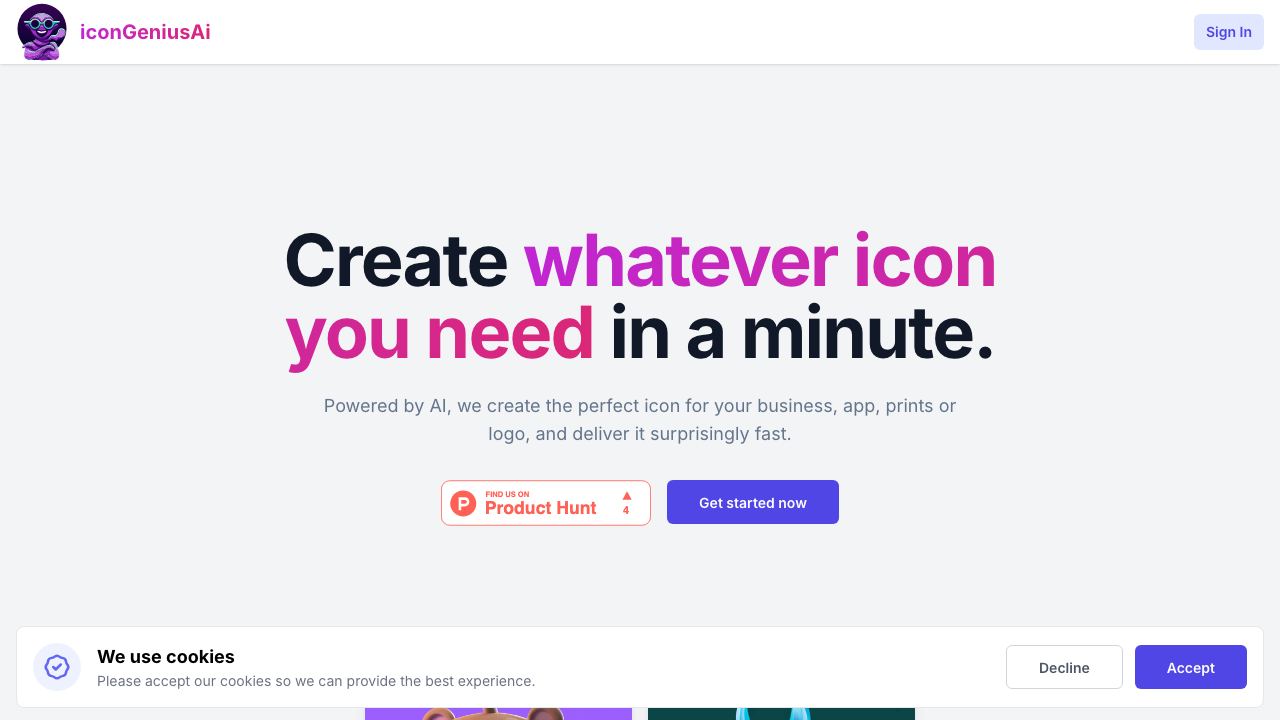 iconGeniusAi 网站截图