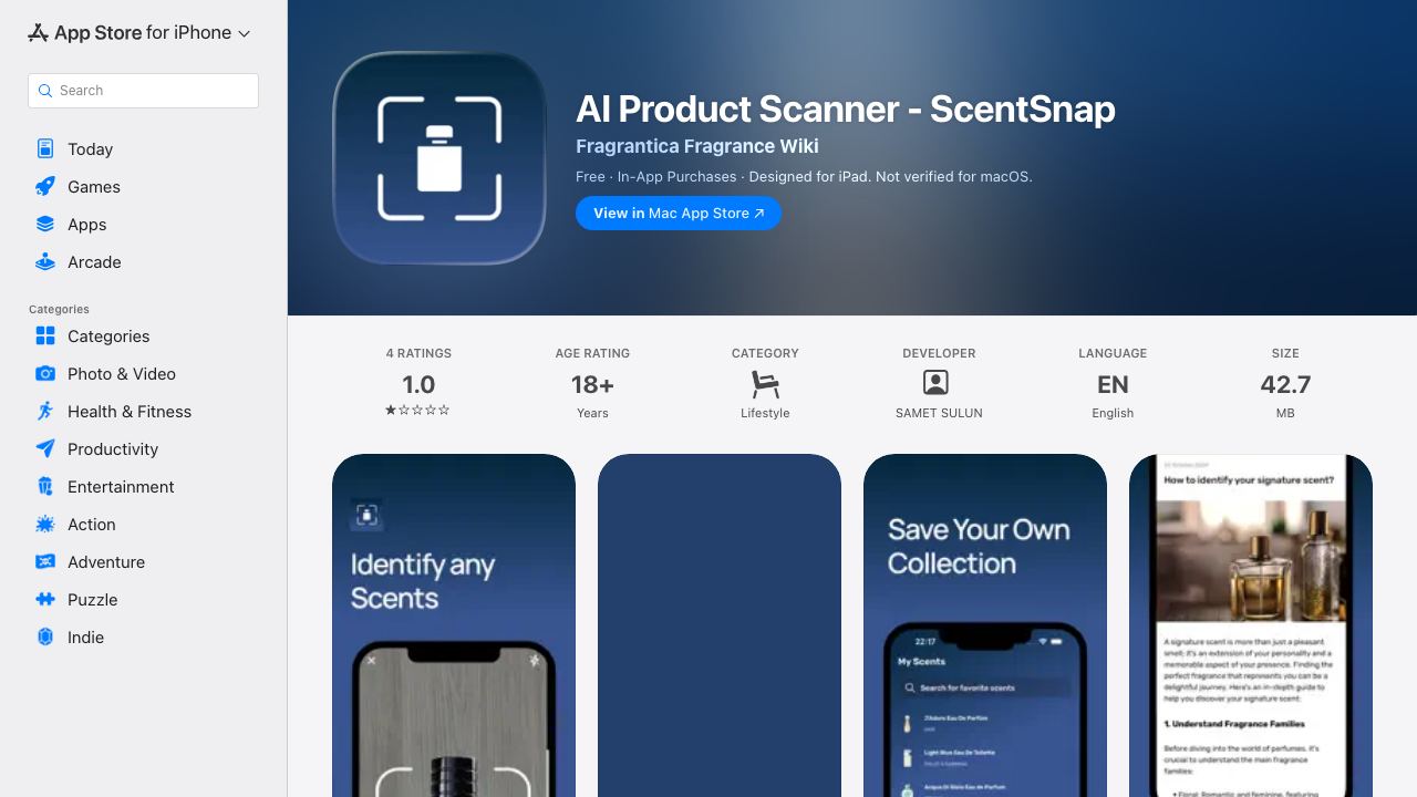 ScentSnap 网站截图