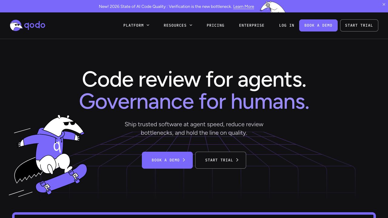 Qodo website screenshot