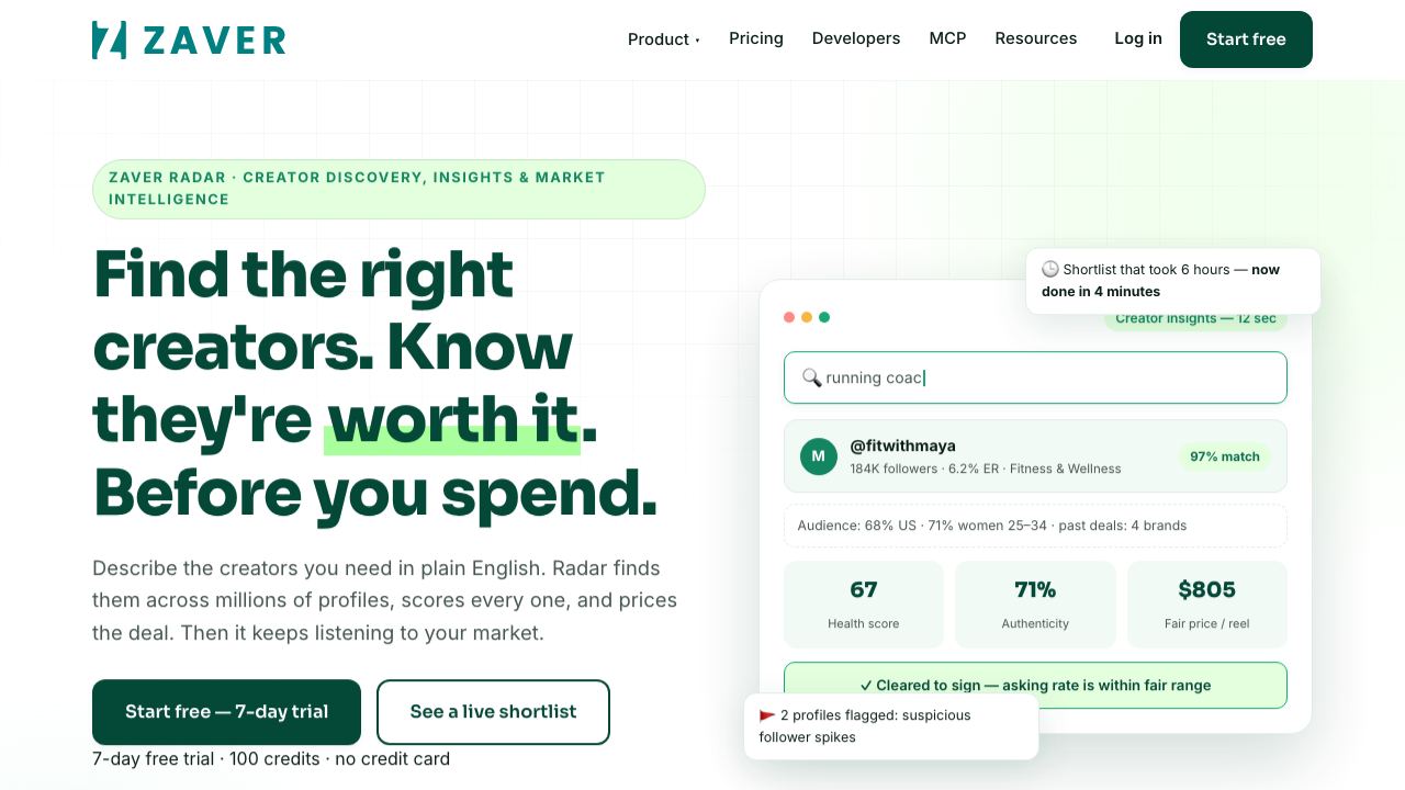 Zaver website screenshot