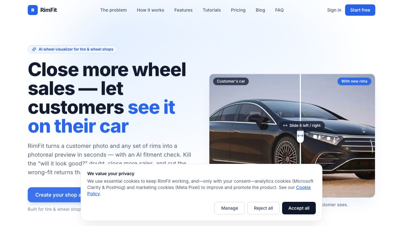 RimFit website screenshot