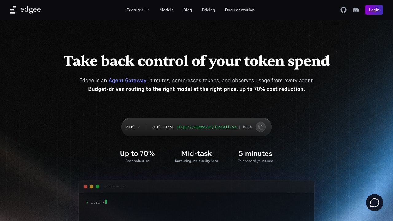 Edgee website screenshot