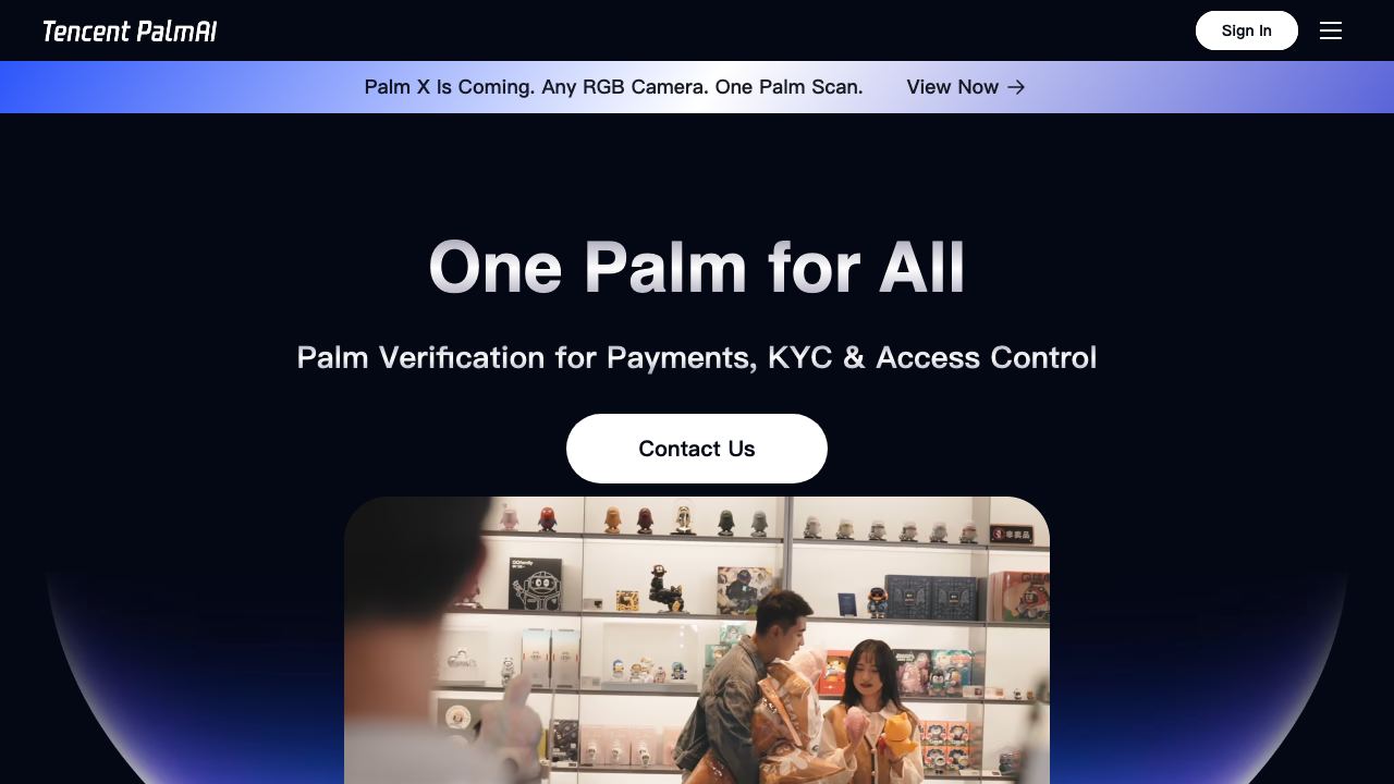 Tencent Cloud PalmAI website screenshot