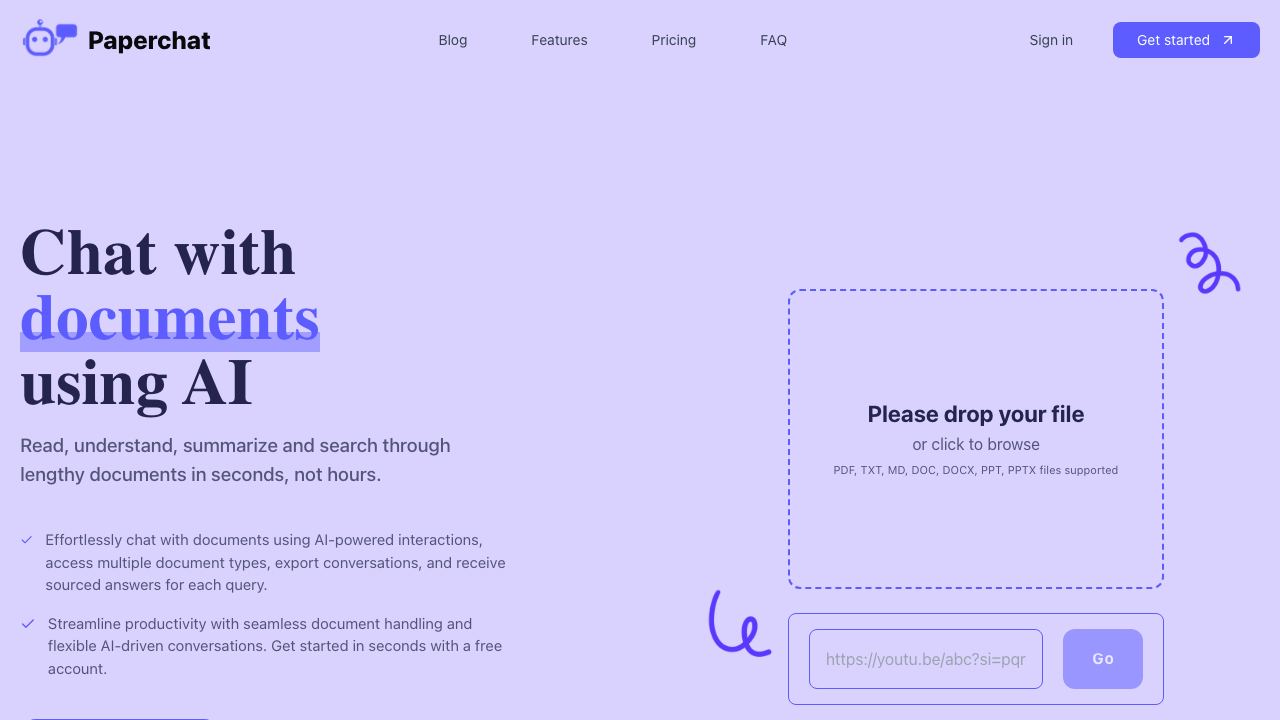 PaperChat 网站截图
