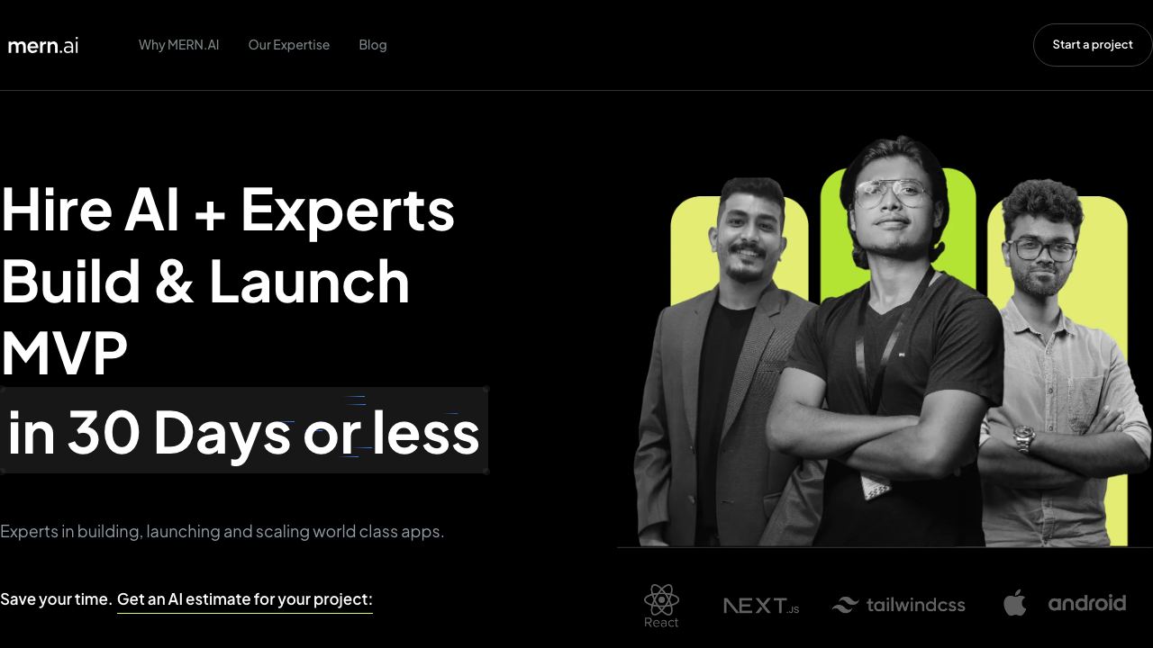 mern.ai website screenshot