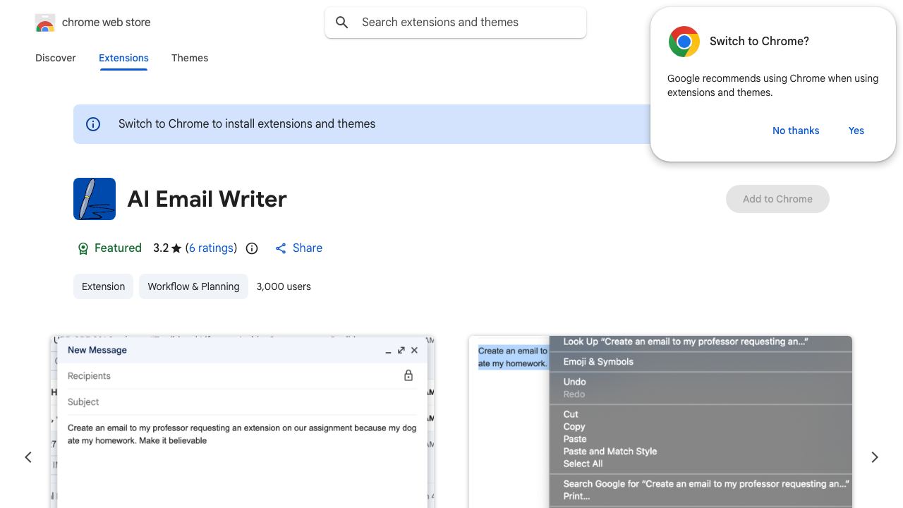 AI Email Writer 网站截图