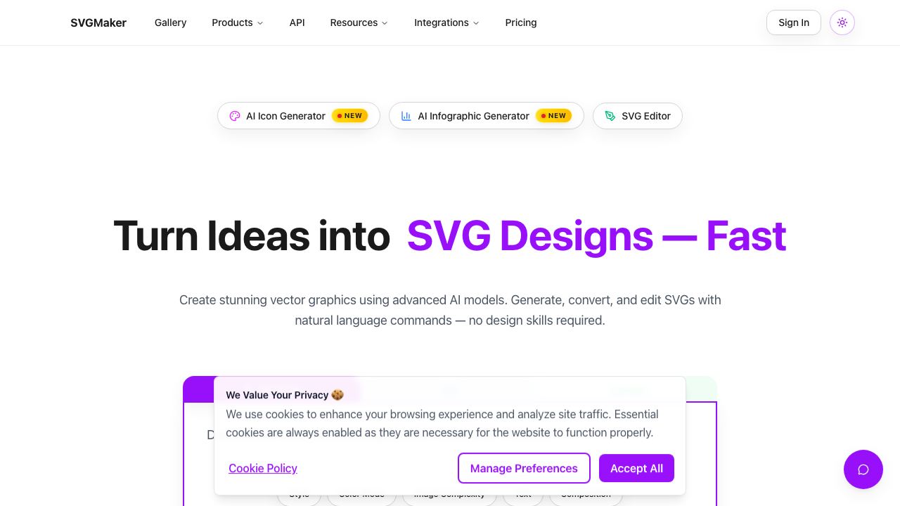 SVGMaker website screenshot