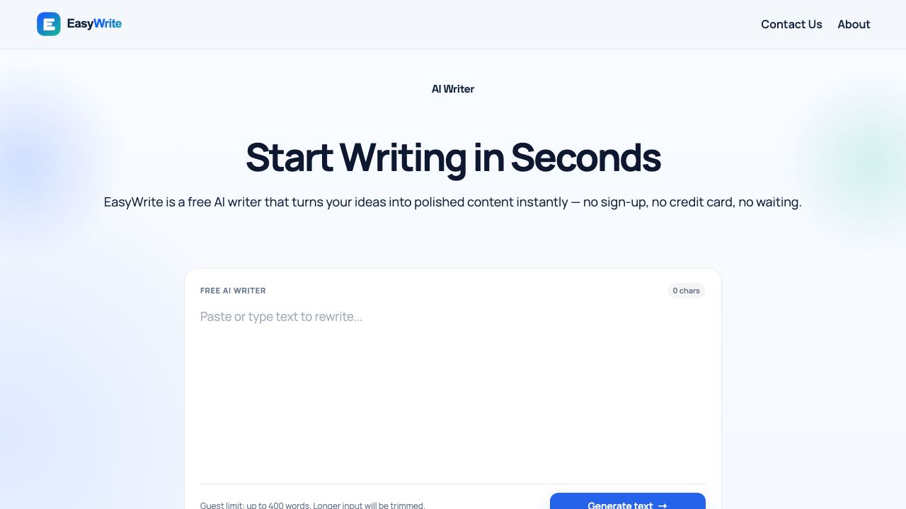 Easywrite.pro website screenshot
