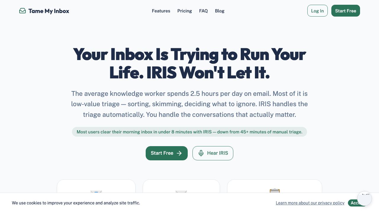 Tame My Inbox 网站截图