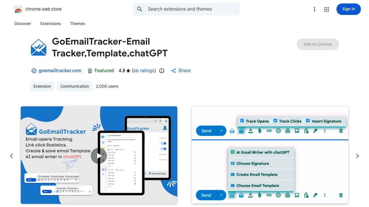 GoEmailTracker website screenshot