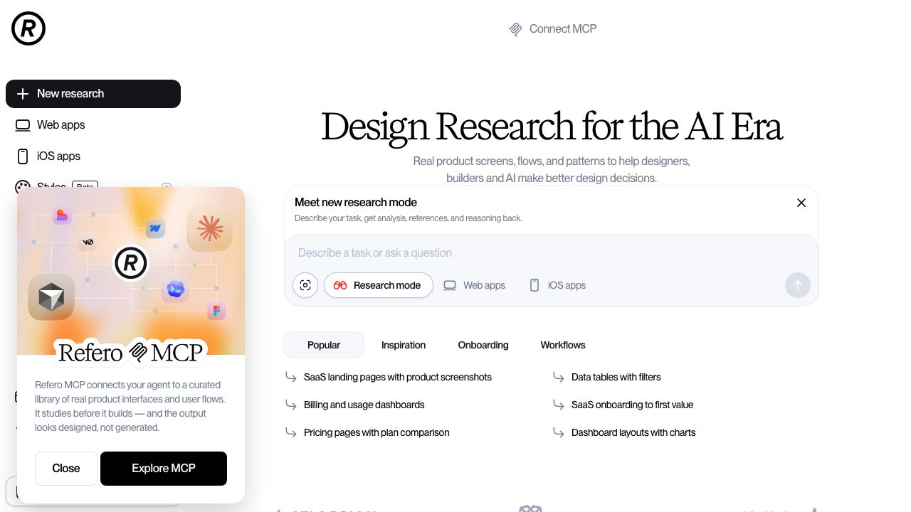 Refero Design website screenshot