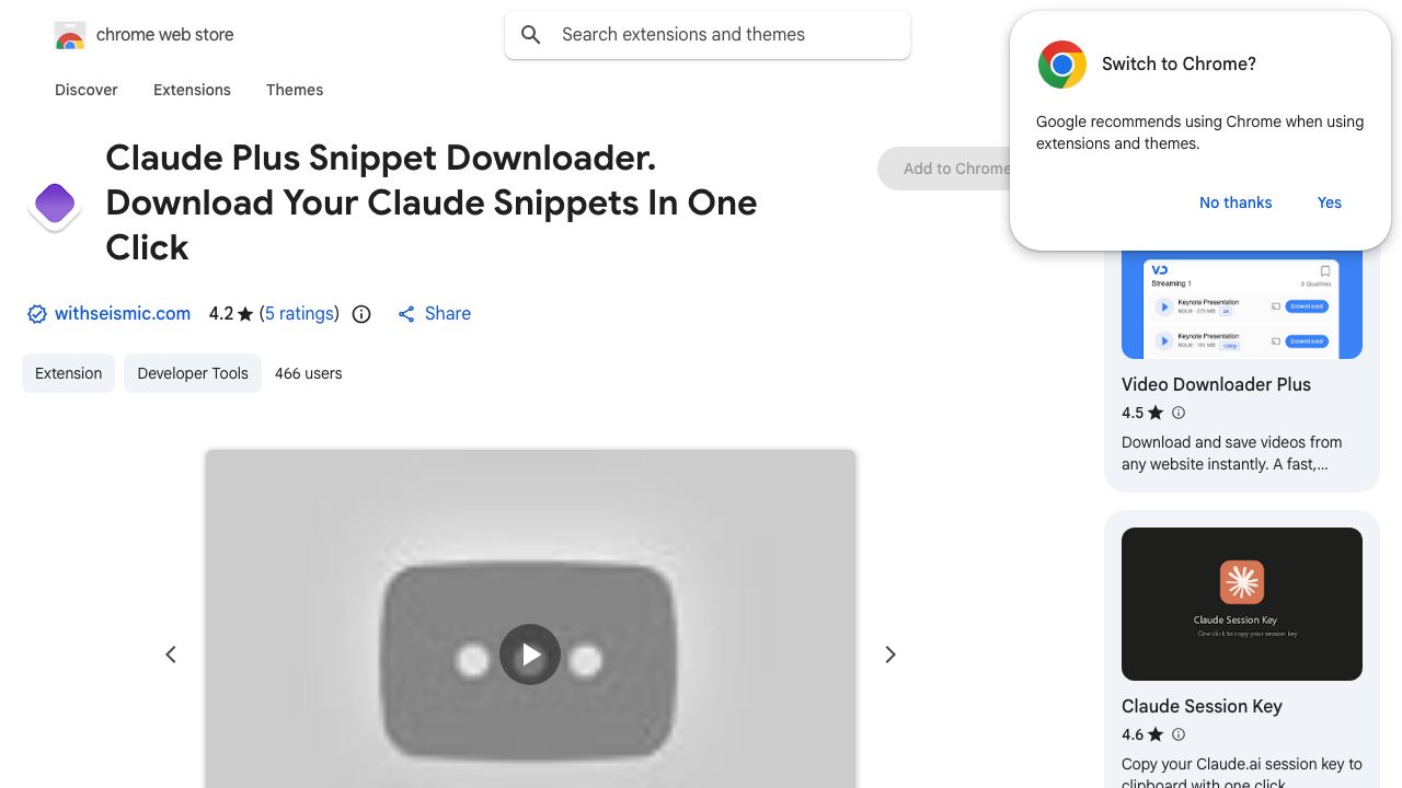 Claude Plus Snippet Downloader. Download Your Claude Snippets In One Click 网站截图