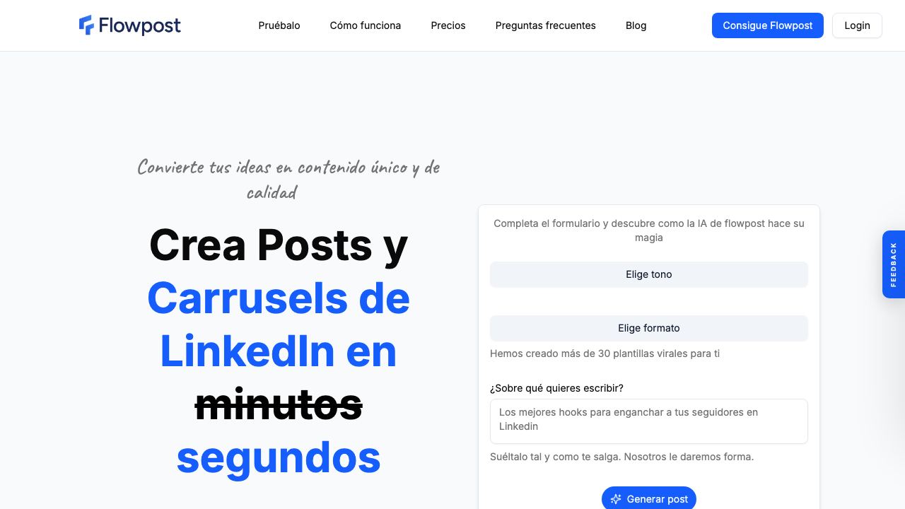 Flowpost.io 网站截图