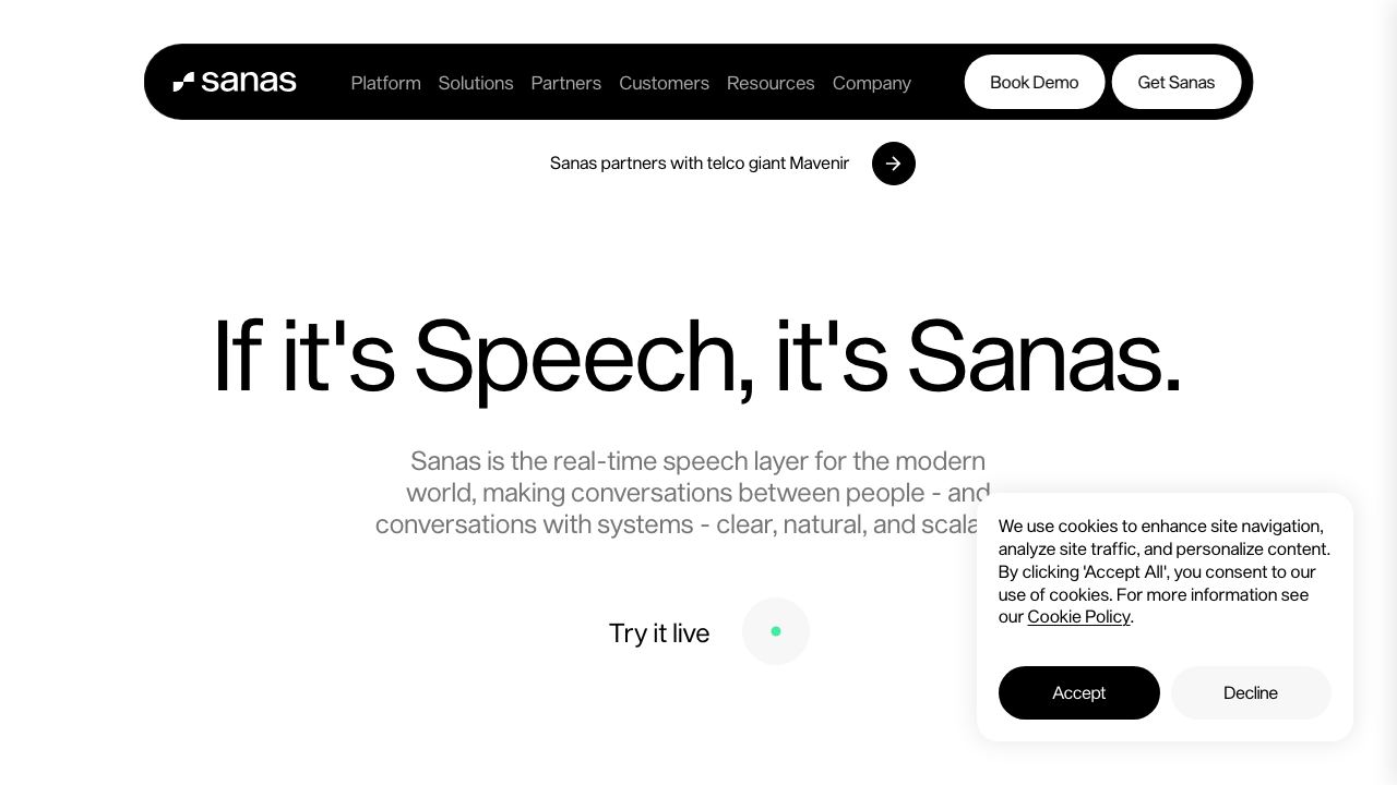 Sanas.ai 网站截图
