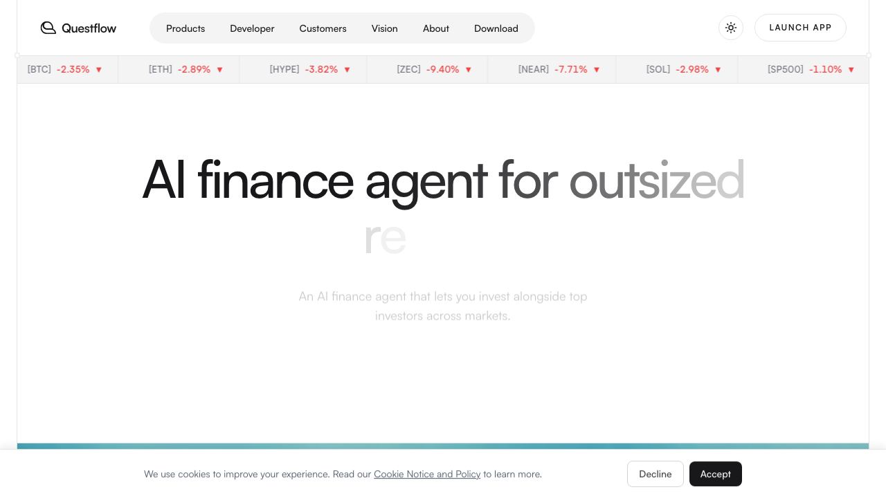 Questflow website screenshot