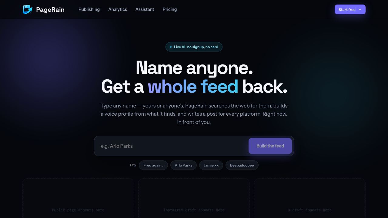 PageRain 网站截图