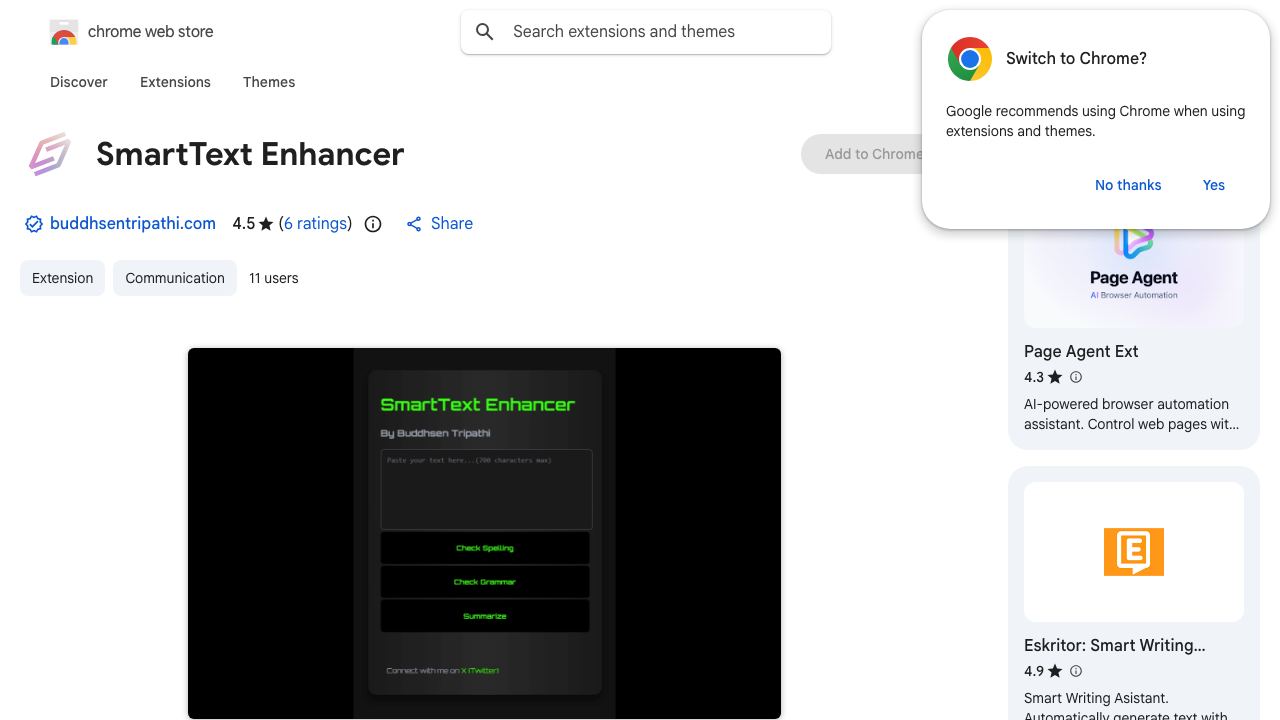 SmartText Enhancer 网站截图