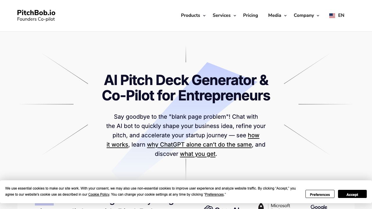 PitchBob.io 网站截图