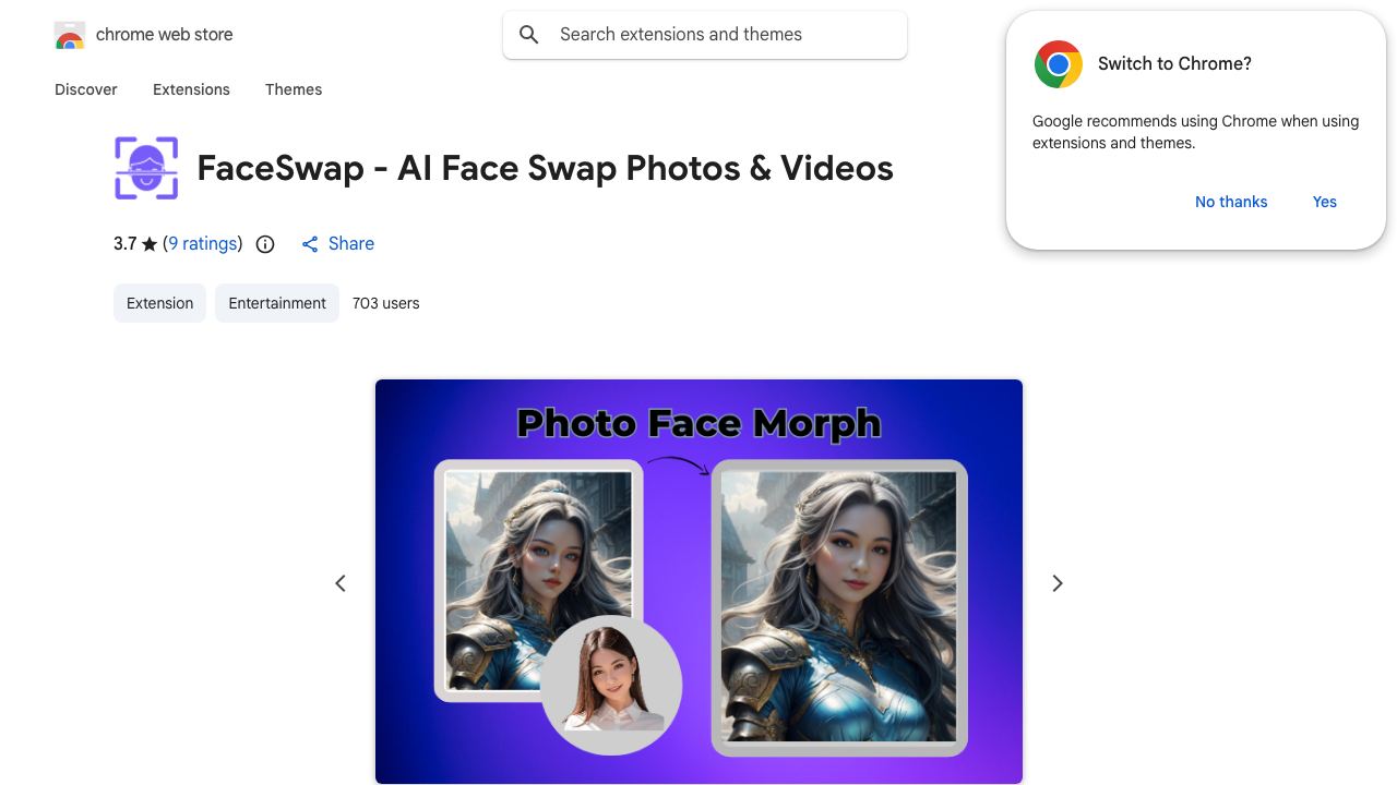 FaceSwap - AI Face Swap Photos & Videos website screenshot