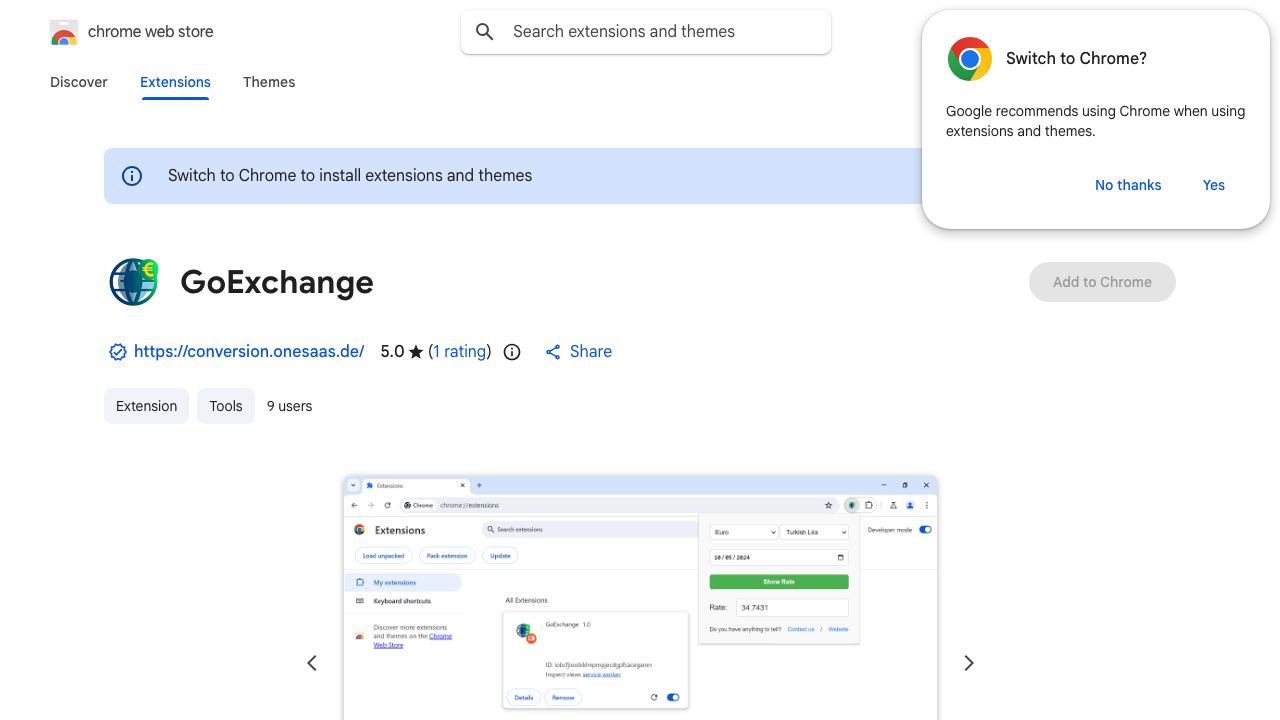 GoExchange 网站截图