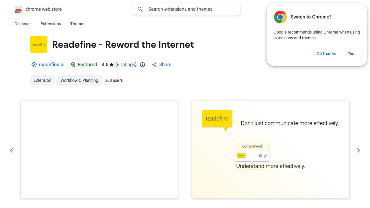 Readefine - Reword the Internet 网站截图