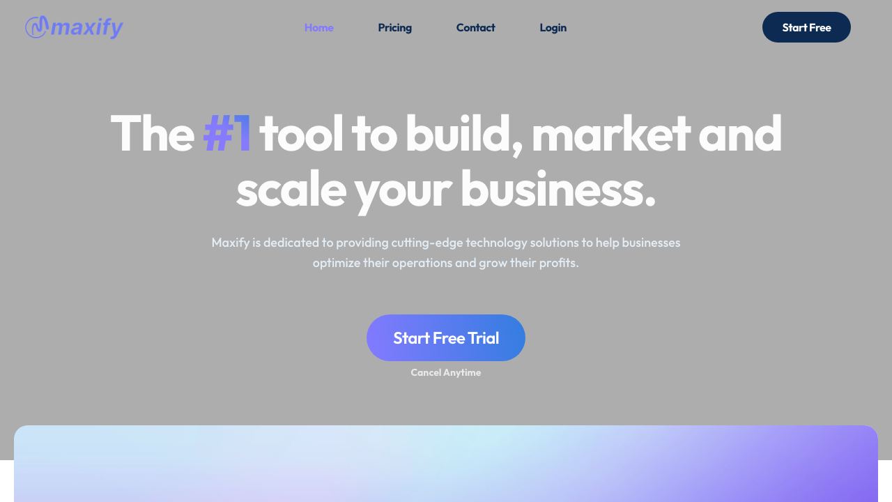 Maxify website screenshot