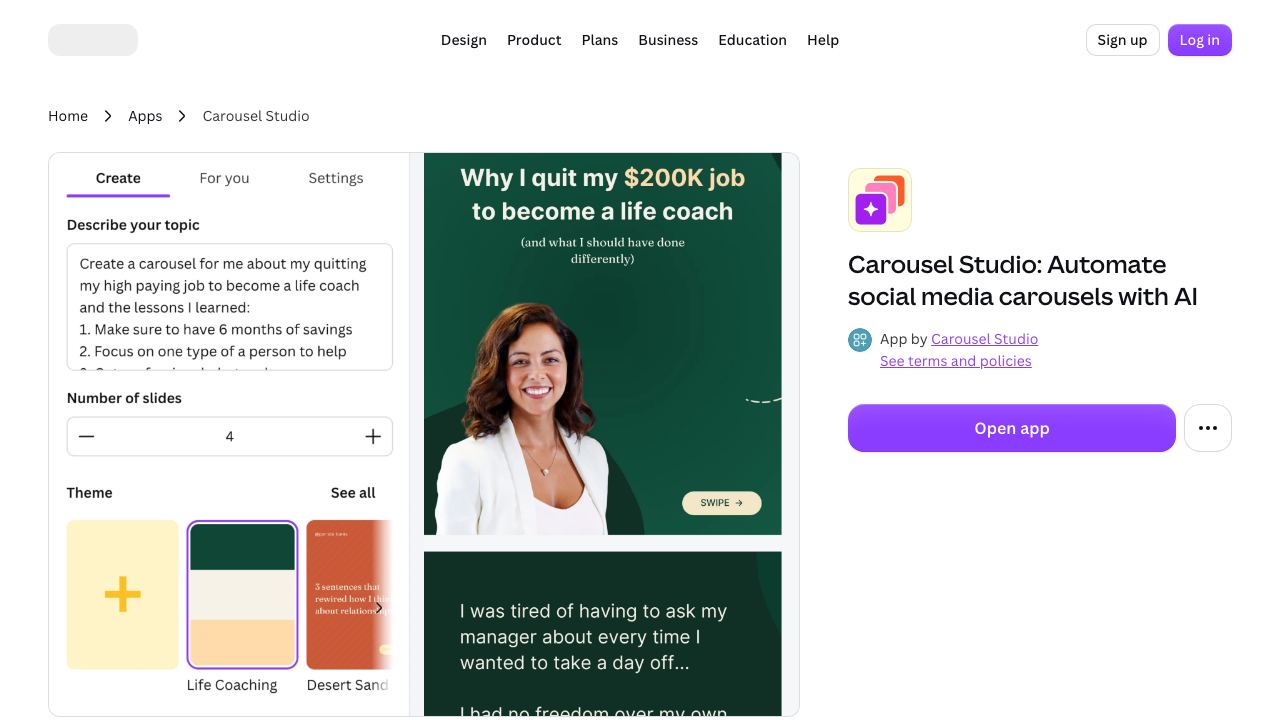 Carousel Studio 网站截图