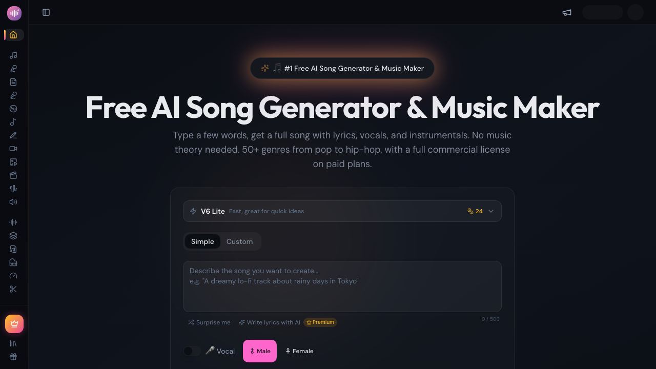 Song AI 网站截图