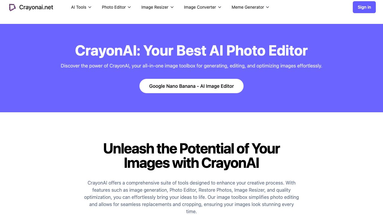 Crayon AI 网站截图