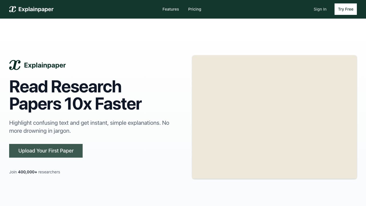 Explainpaper website screenshot