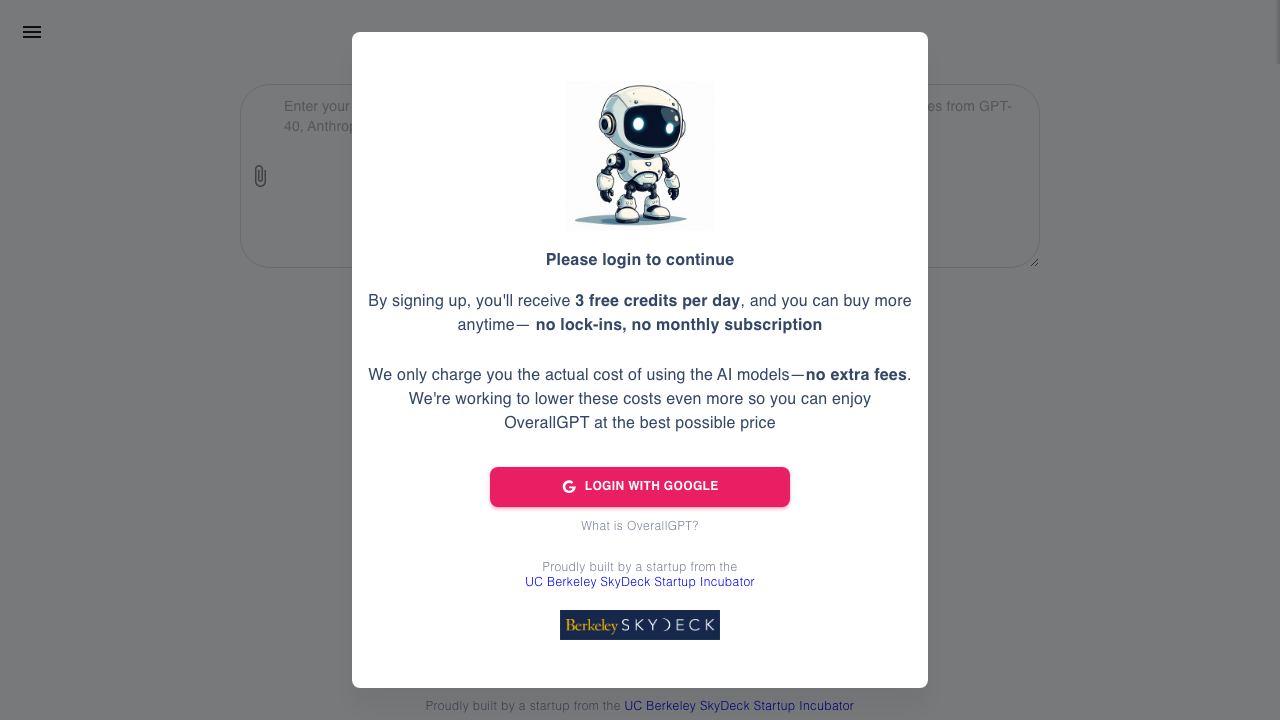 OverallGPT website screenshot